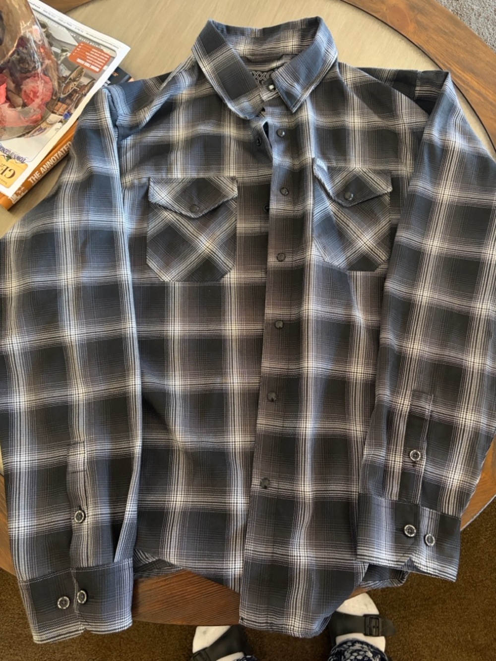 DIXXON Static Men’s Flannel Black White Size XL EUC - Picture 7 of 9